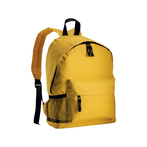 600D polyester 3-pocket backpack (one mesh side pocket). Adjustable shoulder straps 600D polyester 3-pocket backpack (one mesh side pocket). Adjustable shoulder straps