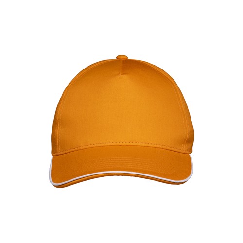Cotton 5-panel baseball cap, contrasting sandwich visor Velcro closure