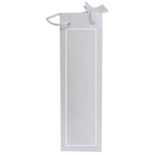 157 g/m2 laminated paper bottle shopping bag with gusset and bottom reinforcement, string