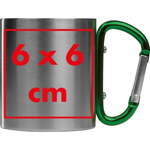 Taza de metal con mosquetón Taza de metal con mosquetón