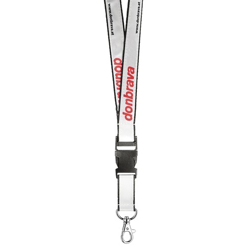 Lanyard "satin" with carbine hook and snap lock