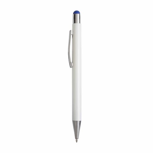 Aluminum push button ball pen with colored touch screen and laser engraved logo
