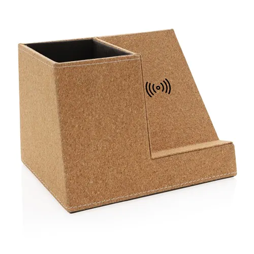 Cork pen holder and 5W wireless charger Cork pen holder and 5W wireless charger
