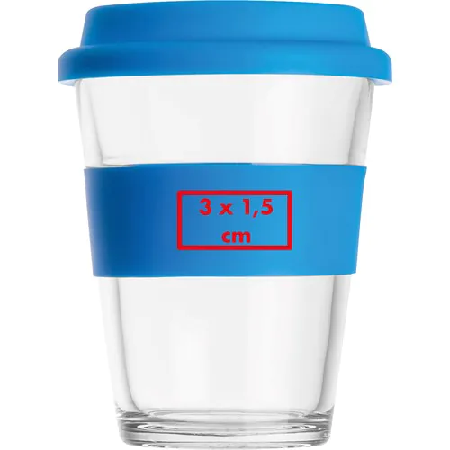 Szklany kubek z pokrywką 300 ml Szklany kubek z pokrywką 300 ml