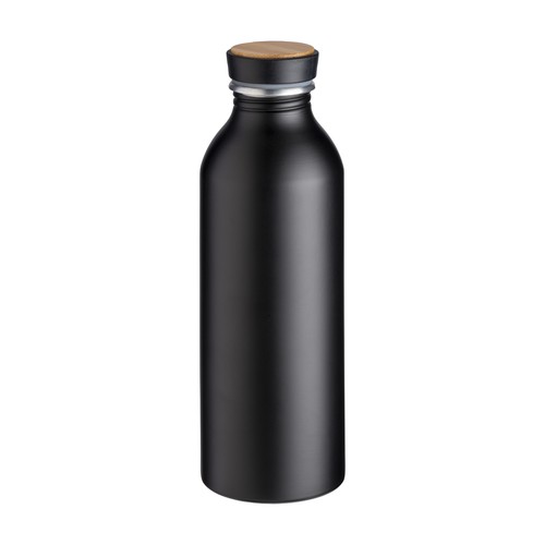 Gourde en aluminium avec bouchon avec insert en bambou, 500 ml Gourde en aluminium avec bouchon avec insert en bambou, 500 ml