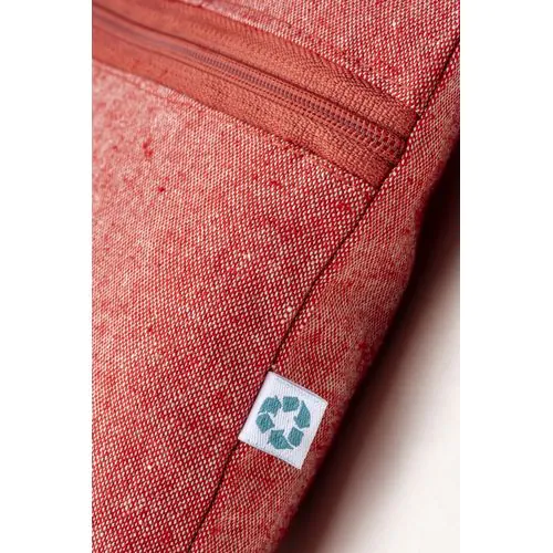 Porte-documents en coton recyclé 180 g/m2 avec fermeture à glissière, certifié GRS