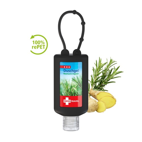 Shower Gel Rosemary-Ginger, 50 ml Bumper (black), Body Label