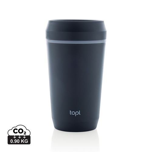 Bicchiere Topl in rPlastica con tappo 360 brevettato 354ml