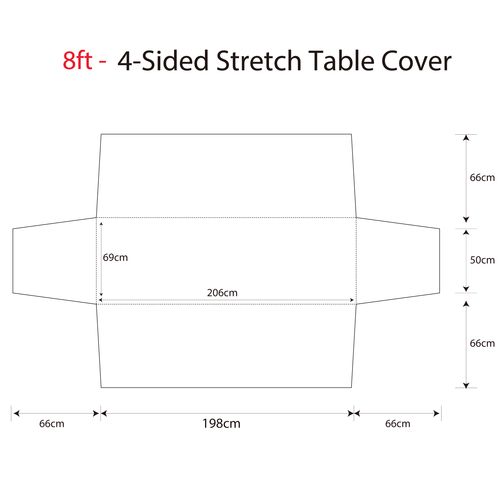 Nappe extensible à couverture totale - (Table de 8 pieds)