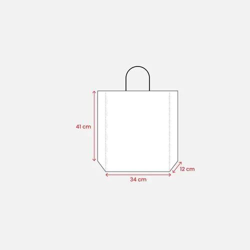 157 g/m2 laminated paper shopping bag with gusset and bottom reinforcement, string handles 157 g/m2 laminated paper shopping bag with gusset and bottom reinforcement, string handles