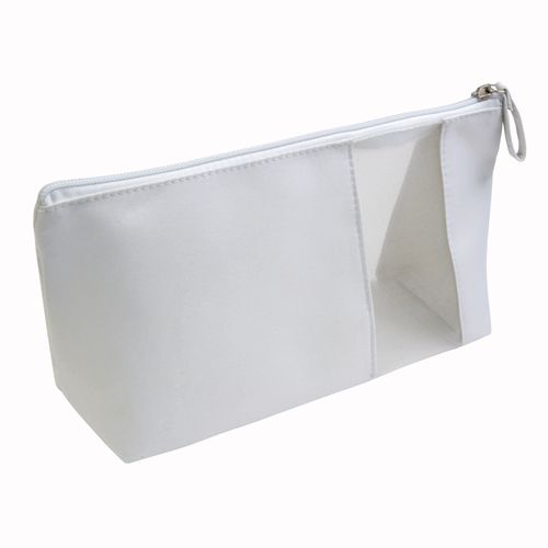 Beauty case in microfibra con zipper e finestra traforata Beauty case in microfibra con zipper e finestra traforata