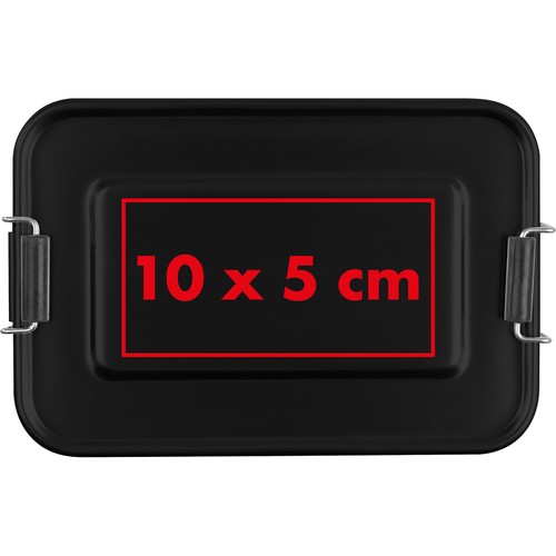 Aluminium lunch box with closure