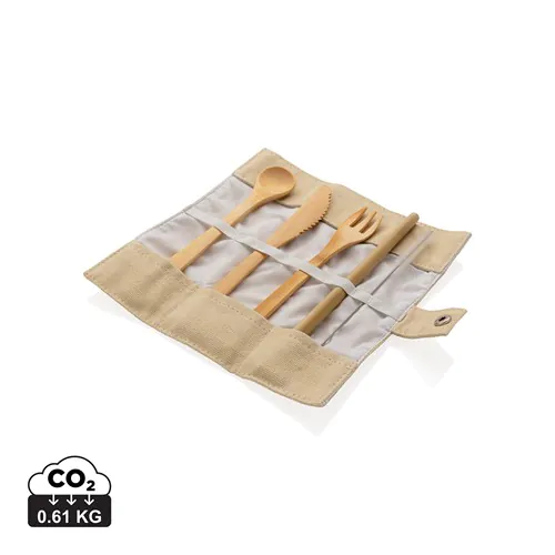 Reusable bamboo travel cutlery set Reusable bamboo travel cutlery set
