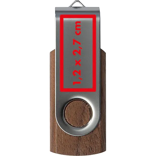 USB-stick twist van hout, donker USB-stick twist van hout, donker