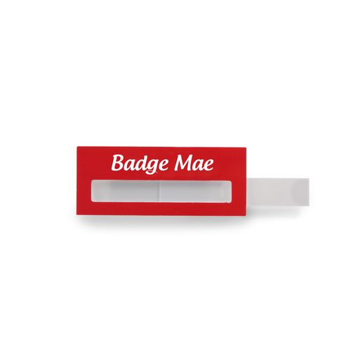 Badge Mae, Rectangular, 74 x 20 mm, Magnet, Print in full color Badge Mae, Rectangular, 74 x 20 mm, Magnet, Print in full color