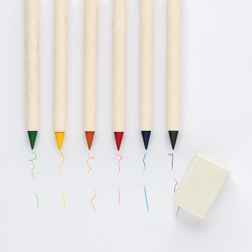 Micki GRS infinity 6pc colouring pencil set with notepad