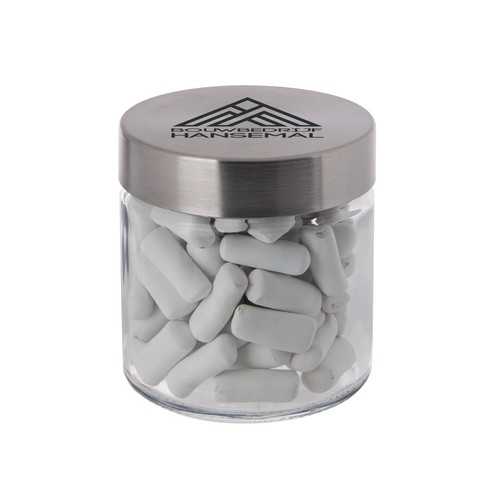 Bocal en verre de 0,35 litre, rempli de bonbons Bocal en verre de 0,35 litre, rempli de bonbons