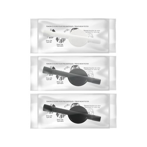 ANALIZADOR DE DESGASTE DE NEUMÁTICOS EN BOLSA INDIVIDUAL CON MANUAL ANALIZADOR DE DESGASTE DE NEUMÁTICOS EN BOLSA INDIVIDUAL CON MANUAL