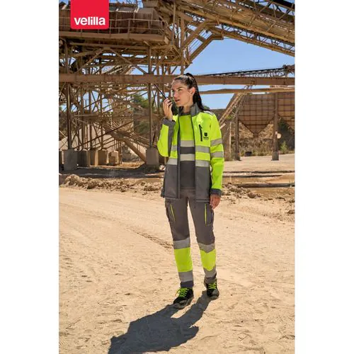 VL HESTIA. Two-tone soft shell jacket (280g/m²), in polyester (96%) and elastane (4%)