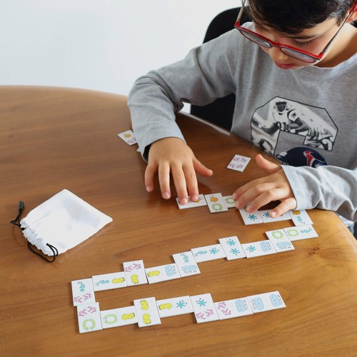 DOMINOES ON CARDBOARD 28 PIECES WITH CUSTOMIZABLE PACKAGING