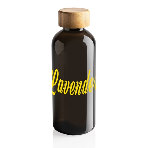 Bouteille 600ml en rPET RCS avec couvercle en bambou Bouteille 600ml en rPET RCS avec couvercle en bambou