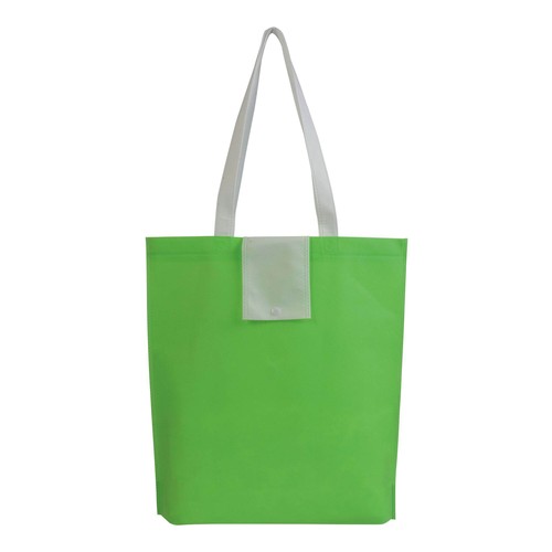 Shopper plegable en TNT 80g / m2 termosellada, asas cortas