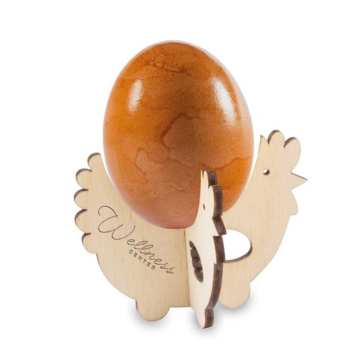 Breakfast egg-set with egg warmer - yellow incl. Laser engraving on the chicken