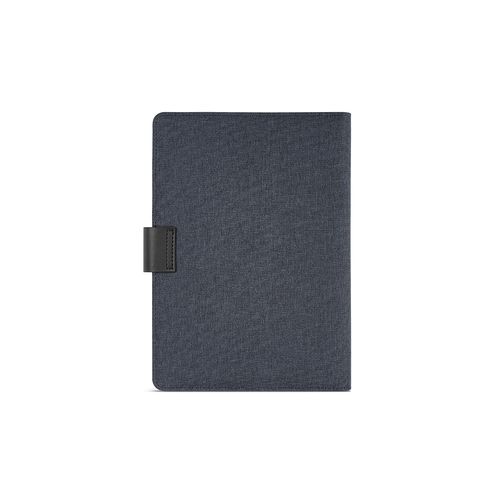 Cartella A5 Tolstoy in rPET. 64 fogli FSC e chiusura in rPU