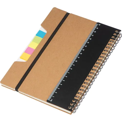 A5 Notebook with ruler and sticky notes A5 Notebook with ruler and sticky notes