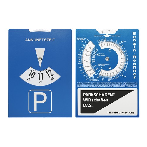 Carton-parking disc with petrol calculato