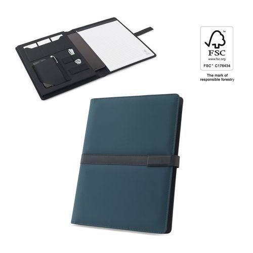 SANDERSON FOLDER. A4 folder in PU (50% recycled) with magnetic closure and notepad with lined pages SANDERSON FOLDER. A4 folder in PU (50% recycled) with magnetic closure and notepad with lined pages