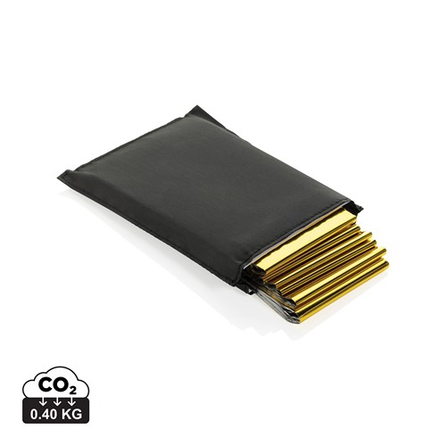 Solra emergency blanket in RCS recycled RPET pouch Solra emergency blanket in RCS recycled RPET pouch