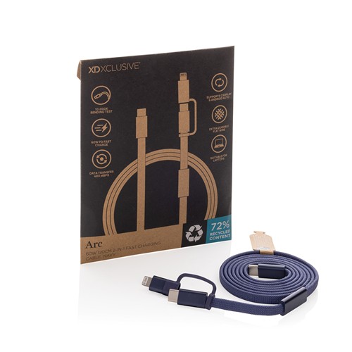 Arc RCS 60W 120 cm 2-in-1 fast charging cable Arc RCS 60W 120 cm 2-in-1 fast charging cable