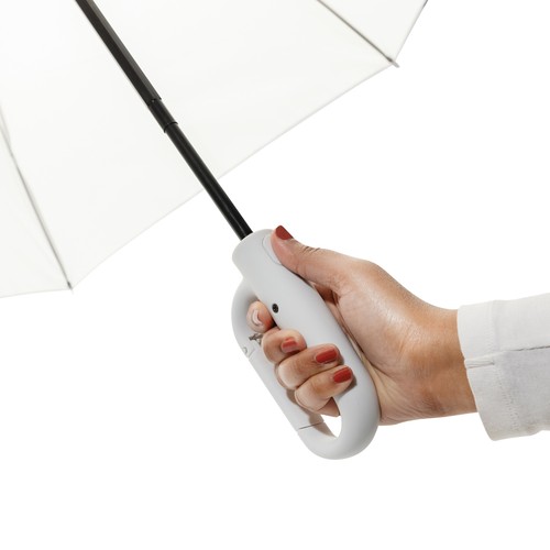 Yara 21" AWARE™ RPET solid colour umbrella with carabiner Yara 21" AWARE™ RPET solid colour umbrella with carabiner