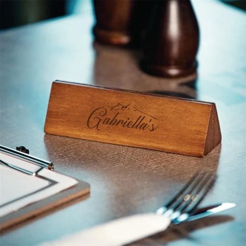 Acacia Menu Holder Acacia Menu Holder