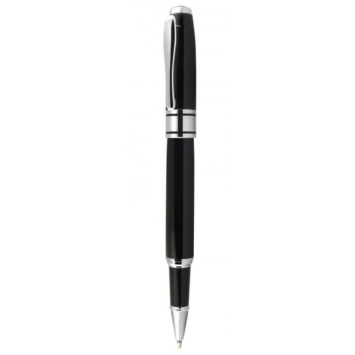 ROLLERBALL PEN BLACK CHROMED SHINY ROLLERBALL PEN BLACK CHROMED SHINY