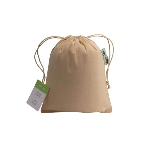 Organic cotton gift bag, 140 g/m2, 15 x 20 cm Organic cotton gift bag, 140 g/m2, 15 x 20 cm