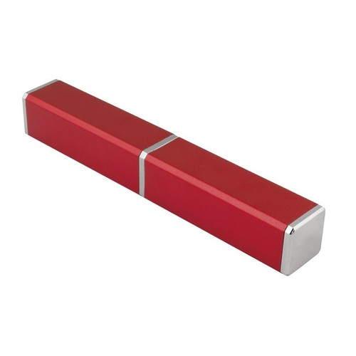 ALUMINIUM BOX  SQUARED RED - NO PEN