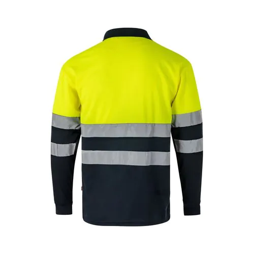 VL VULCAN LARGE. Polo bicolore (160g/m²) à manches longues, en polyester (100%) VL VULCAN LARGE. Polo bicolore (160g/m²) à manches longues, en polyester (100%)