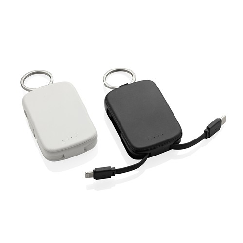 Nexo RCS keychain 2000 mah powerbank with integrated cables