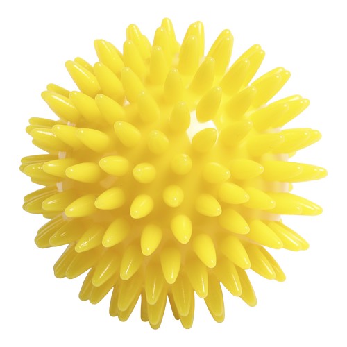 Pelota de masaje erizo, neutral (78 mm, amarilla), "Made in Germany"