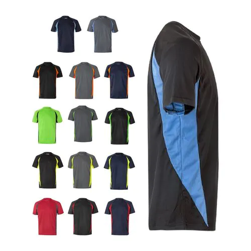 VL SLAYER. T-shirt tecnica bicolore bird-eye (160g/m²), in poliestere (100%)