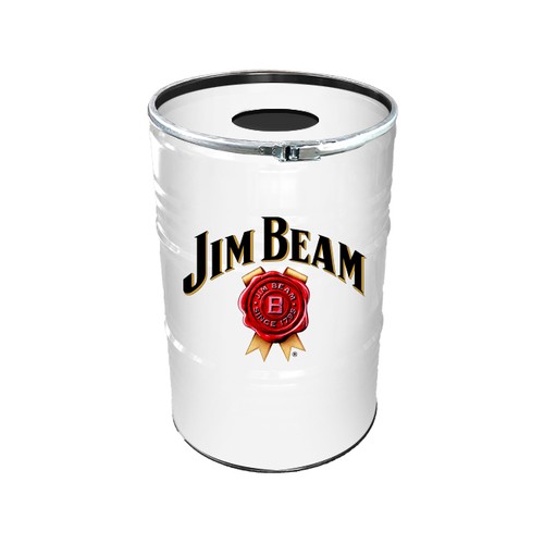 Barrel Bin Big RAL Colour with Lid with Hole | 200 Liter Bin