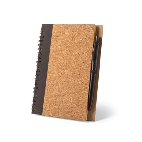 VICENTE. Carnet B6 en liège et polyester recyclé (100% rPET) avec stylo bille VICENTE. Carnet B6 en liège et polyester recyclé (100% rPET) avec stylo bille