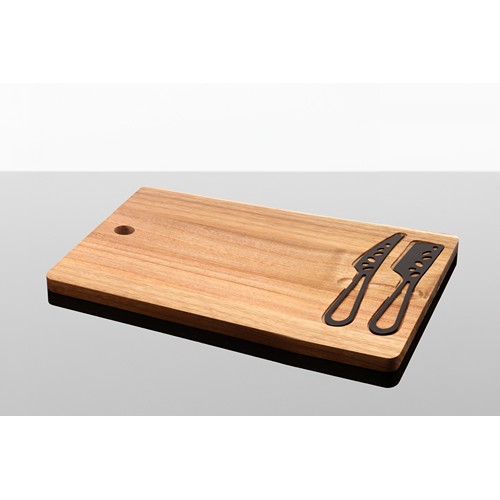 Cheese board and knives set FSC® 100% acacia