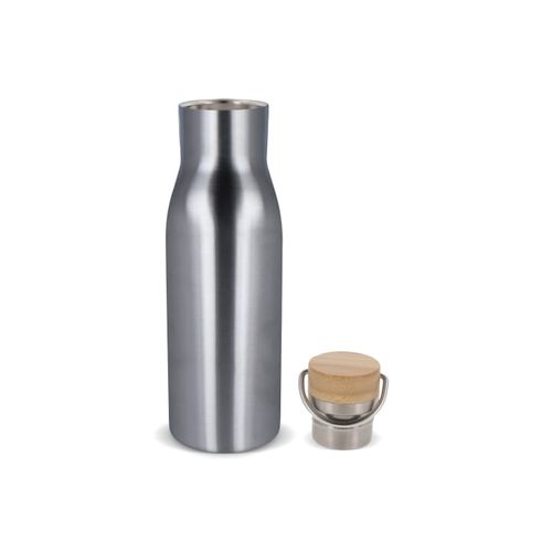 Botella térmica con tapón de bambú 500ml