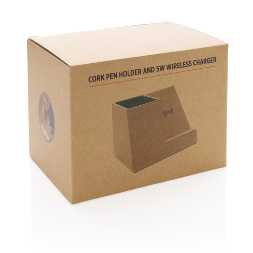 Cork pen holder and 5W wireless charger Cork pen holder and 5W wireless charger