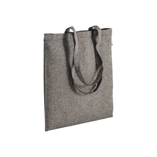 Shopper en coton recyclé 190 g/m2, anses longues, 38 X 42 cm