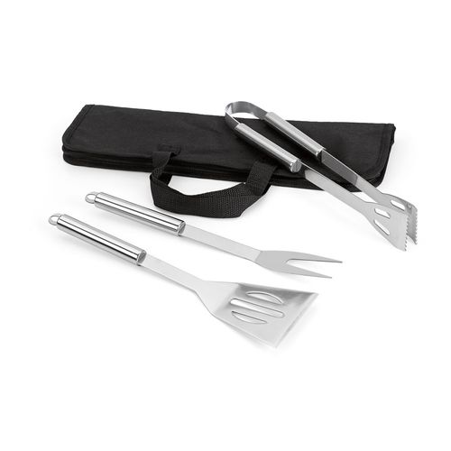 SOARES. Barbecue set with 3 stainless steel pieces SOARES. Barbecue set with 3 stainless steel pieces