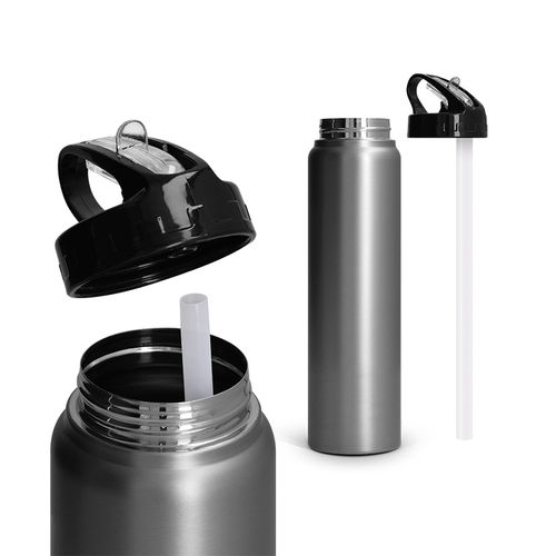 STAINLESS STEEL BOTTLE WITH STRAW